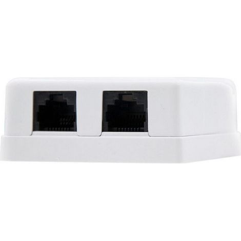 Nanocable - rj45 cat.6 utp surface rosette 2 prises - couleur white (1/4)