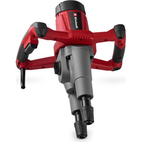 Einhell Farb-Mörtelrührer TE-MX 1600-2 CE Twin (1.600 W, 2-Gang-Getriebe, gegenläufige Rührer, dynamische Drehzahlregelung, Hex-Rühreraufnahme, inkl. 2 Rührer für Mörtel Ø 120 mm)