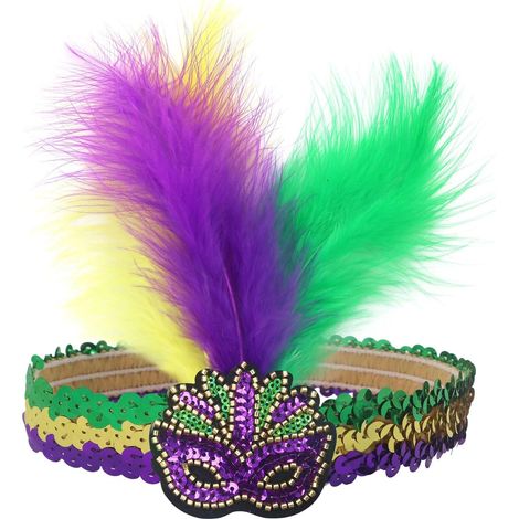 Bandeau à Plumes Colorées,Années 1920 Fascinateur,Bandeau Plumes de Fleur Artificielle,Vintage Serre Tete,1920S Accessoires Cheveux pour Cocktail Mariage Goûter Décoration Halloween Carnaval Cosplay (1/5)