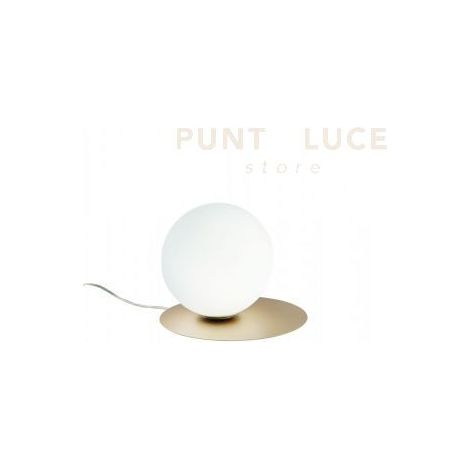 SNAIL  LUMETTO ORO CON SFERA OPALE BIANCA 1 LUCE ATTACCO G9 D.22CM