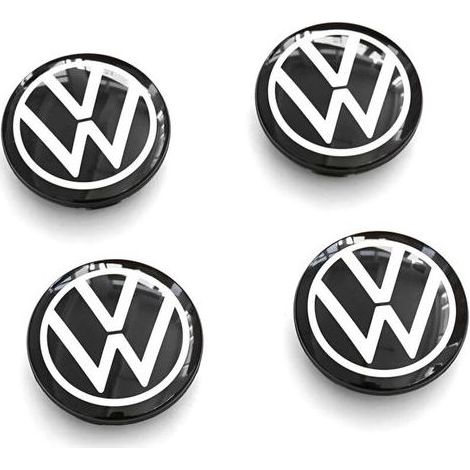 Volkswagen Enjoliveurs de Moyeu Dynamiques, Logo VW, pour Jantes en Alliage Léger,66mm (1/2)