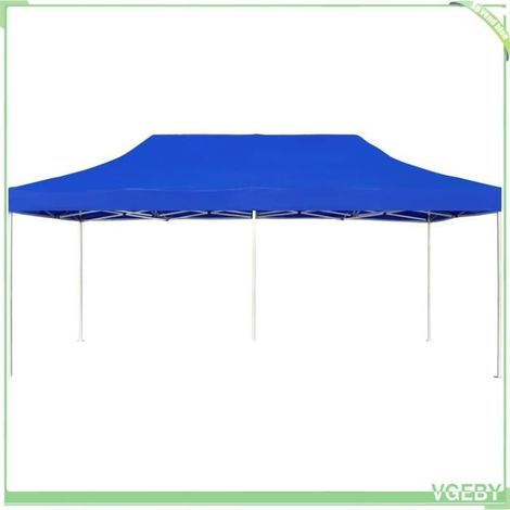 Tente de réception pliable - FAFEICY - 45502 - Cadre aluminium - 6 x 3 m - Bleu (1/5)