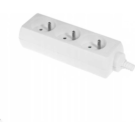 Regleta, divisor de enchufes, cable de extensión, 3 enchufes, +0