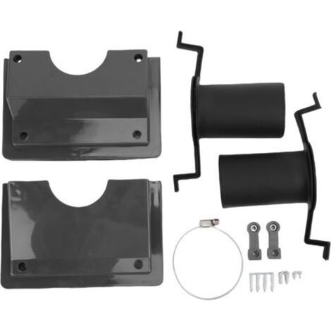 Kit de couverture de ligne de pénétration murale CVC Split AC pour systèmes de climatisation intérieur et extérieur, diamètre intérieur de tuyau de 2,36 pouces, gris (1/5)