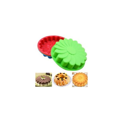3PCS Moule à Gâteau en Silicone Fleur Moule à Gâteau en Silicone Rond, Moule à Pour Anniversaire, Saint-Valentin, Fête des Mères, Mariages, Réunions d'Amis, Couleur Aléatoire (1/5)