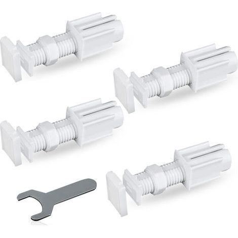 Set di 4 staffe adesive per tende veneziane, non richiedono foratura, staffe adesive in plastica senza attrezzi, staffe adesive per tende veneziane (1/5)