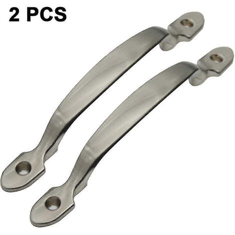 Sliding door handle metal kitchen cabinet furniture wardrobe pharmacy door handle hardware brushed color, 2 pcs 158mm (1/4)