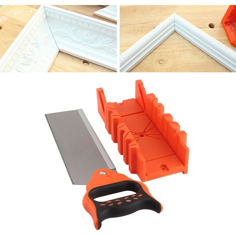 Boîte à onglets à serrage multi-angles en plastique ABS de 12 pouces avec scie arrière de 14 pouces (1/5)