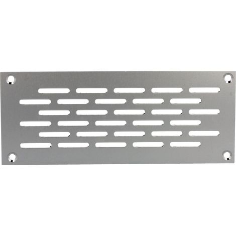 Aluminium Lochblech 150x60mm F1 Lüftungsgitter Lochung 20x3mm silber eloxiert