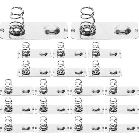20 connecteurs de précision pour piles AA, plaques à ressort, jouets et accessoires, plaques de contact métalliques pour piles (1/4)