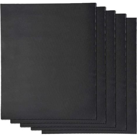 Set of 5 BBQ Grill Mats 33x40cm Non-Stick Reusable Suitable for Oven, Gas, Electric BBQ, Charcoal, Microwave MUMU (1/3)