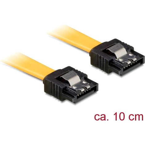 Delock cable sata 6 gb/s straight/straight metal 10 cm