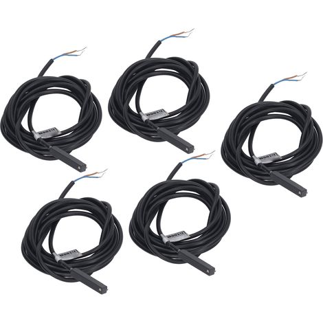 Lot de 5 capteurs magnétiques inductifs haute fréquence en ABS, 2 fils, NO, 100 mA, 5-240 V CA/CC (1/5)