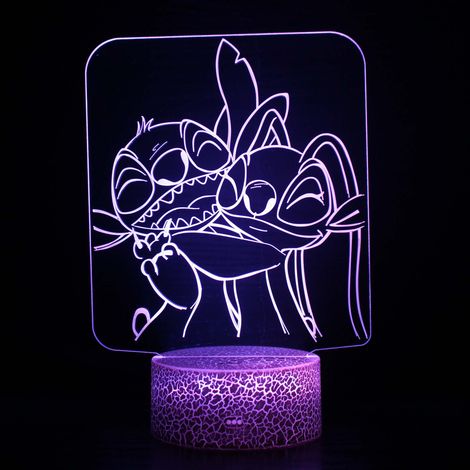 Intelligente 3D-LED-Lampe mit Fernbedienung, Stickmuster, 16 Farben, Weihnachtsgeschenk, Kinderzimmerdekoration, Festtagsgeschenk (C) (1/5)