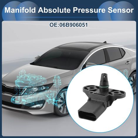 The 06B906051 intake pressure sensor is suitable for Volkswagen Polo, Bora, Caddy, and Sagitar. (1/4)