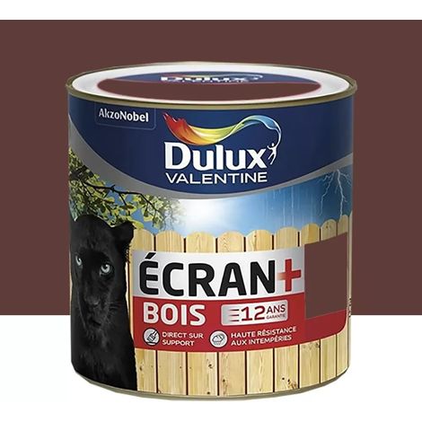 Peinture bois DULUX VALENTINE Ecran+ Bois Ton Bois 0,5 L (1/2)