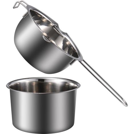 Pot De Fusion Cire Bougie Inox - Bain- Idéal Pour Chocolat Beurre Cire - Poignée Ergonomique Et Facile À Nettoyer - 1 Jeu Pratique (1/5)