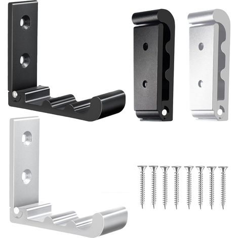 JSSEVN-4 Stück klappbare Wandhaken, Klapphaken, 90°-Wandhaken, Garderobenhaken, gewellte Klapphaken, für Küchenhandtücher, Badezimmerhandtücher (1/5)