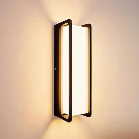 Outdoor LED Wall Light 24W IP65 Aluminium Black 3000K (1/5)