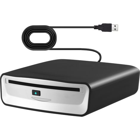 Lecteur DVD/CD externe USB pour voiture — Lecteur CD « plug-and-play » avec port USB, lecteur optique portable compatible avec les autoradios, lecteur multimédia