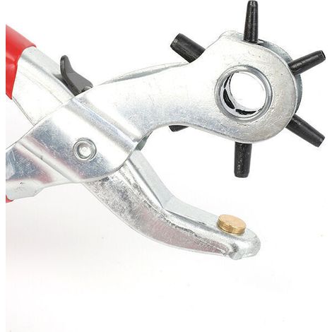 Alicates perforadores para cinturones, cuero, pulseras y cartón - Fabricados en Alemania - Juego de 6 piezas: 2/2,5/3/3,5/4/4,5 mm - Crezuo