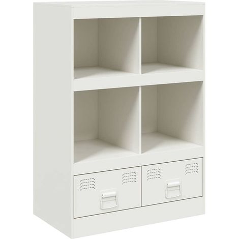 Credenza cassettiera cassettiera mobile contenitore organizer cucina soggiorno soggiorno alto 67 x 39 x 95 cm acciaio bianco 020032477