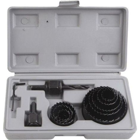 Kit de scie cloche 11 pièces outil de perçage bois métal scie mandrin carotteuse (1/3)