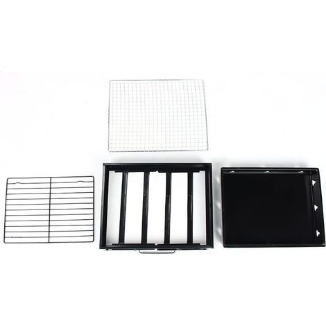 Barbecue pliable en acier inoxydable portable pour camping, gril à charbon BBQ extérieur