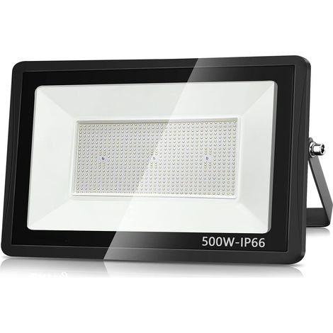 Projecteur LED Exterieur,500W 50000LM Spot LED Extérieur,3500K Projecteur Exterieur Led,IP66 Etanche Eclairage de Sécurité pour Jardin,Garage,Cour,Parking (Blanc chaud-1pcs, 500W) (1/5)