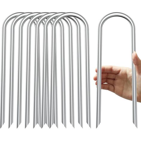 Trampoline Anchor Stake U Anchor for Heavy Metal 12 Inch Set of 8 Trampoline Accessories (1/5)