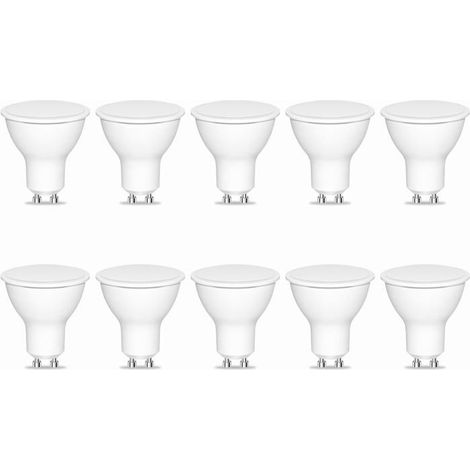 Ampoule LED GU10 Blanc Froid, 7W équivalent Ampoule Halogène 70W, 720LM, Ampoules LED Spot, Non Réglable, Lot de 10 (1/5)