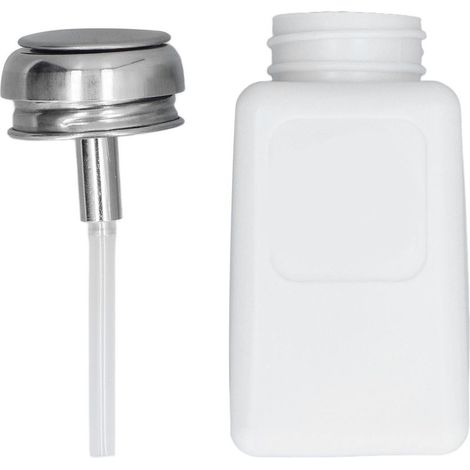 Distributeur de solvant de Type presse de 200ML, bouteille carrée antistatique sûre avec couvercle en acier inoxydable blanc (1/5)