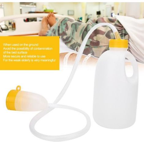 Urinoir avec tube, urinoir pour patient alité, uriner ne pas se lever bassin de lit, homme urinant urinoir ZR004