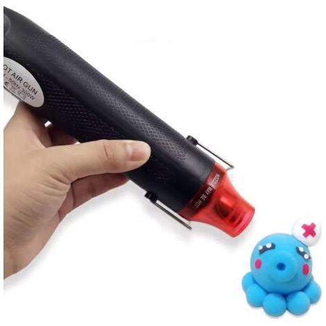 Mini pistolet thermique, noir, longueur 22,5 cm, 1 pièce Outil électrique à pistolet thermique pour sécher la peinture (1/5)