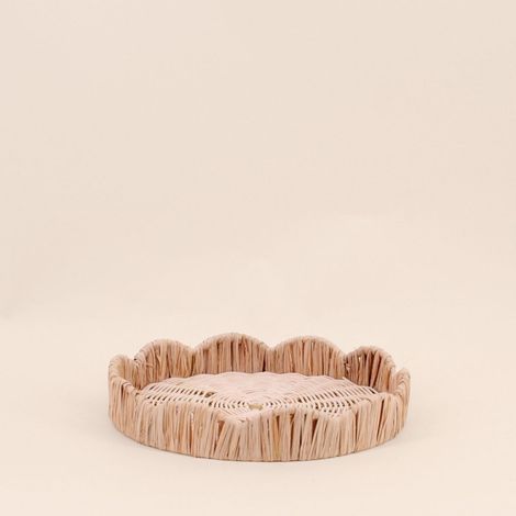 Plateau rond en rotin 25cm