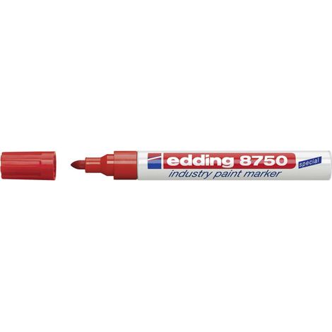 Edding 8750 pennarello vernice rosso, punta tonda (1/3)