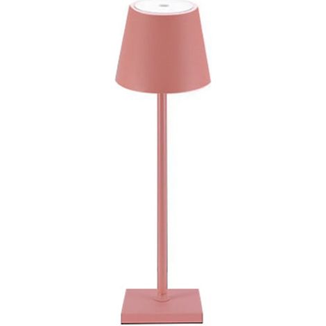 Ortviai Lampe de bureau LED rechargeable sans fil avec protection oculaire – Aluminium rose, 38 x 10 cm, 3 niveaux de luminosité (1/5)
