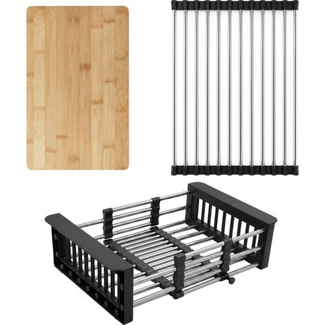 SET DI ACCESSORI PER LAVELLO DA CUCINA 3 PZ. REA BLACK (1/5)