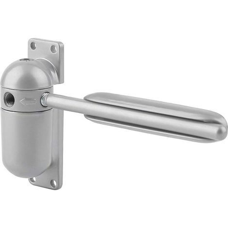 Door Gate Closer 8.8x2.5x3.5cm Surface Mounted Spring Loaded Door Closer Fire Rated Spring Loaded Adjustable Polished(Grey) (1/5)