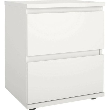 Nachtkommode Albregio, 2 Schubladen, 34x40,2x48,2h cm Weiß