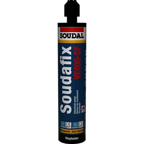 Soudal Soudafix VE400-SF scellement chimique vinylester sans styrène 280 ml
