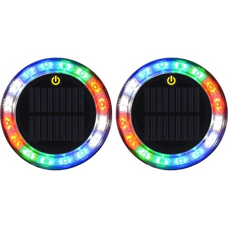 Set di 2 luci stroboscopiche ad energia solare per camion, luci di emergenza a LED per veicoli con un potente magnete, per edilizia, spazzaneve e auto (1/4)