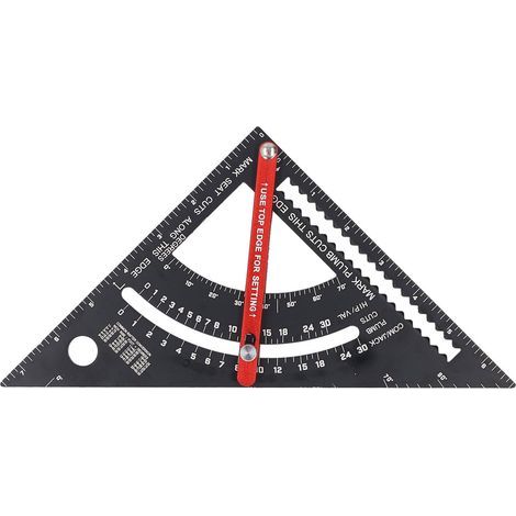 Charpentier carré en alliage d'aluminium de 7 pouces, combinaison de chevrons métalliques réglables à 70 ° pour les projets de menuiserie (1/5)
