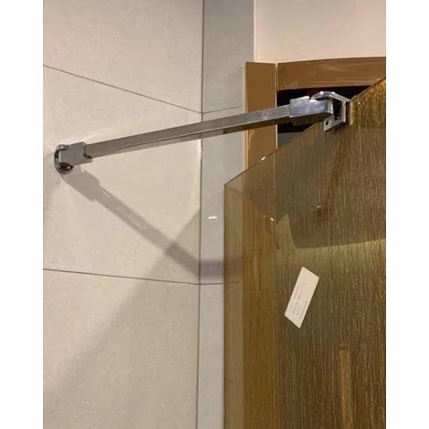 Barre de fixation réglable pour paroi douche triangulaire (1/5)