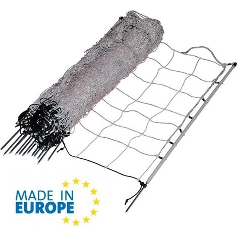 EuroNetz TurboLine Rete per Ovini Bianca 90/1-14/B-50 m GALLAGHER per Recinzioni Elettriche