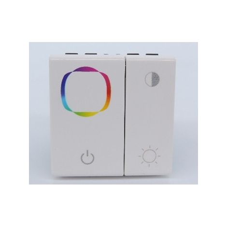 Legrand – Variateur de lumière encastré blanc 1 zone – LED RGB DALI – Commande jusqu'à 21 luminaires – Pour bureaux et commerces