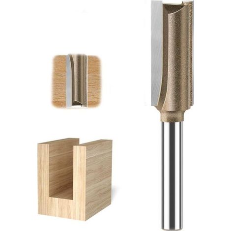 Professioneller gerader Hartmetall-Schaftfräser mit 6,35 mm Schaftdurchmesser, 12 mm Schnittdurchmesser und 30 mm Schnittlänge (1/4)