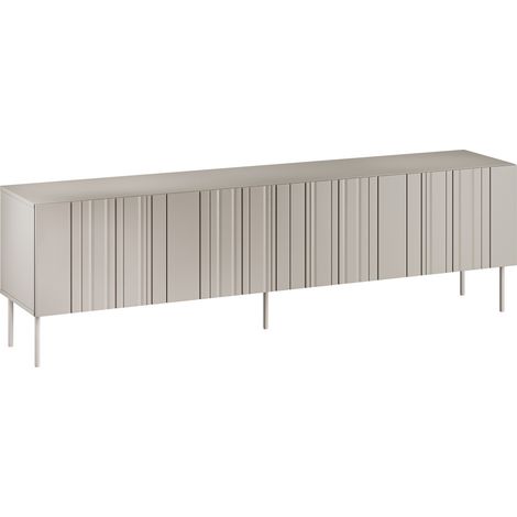 Meuble TV Evavese 103, Beige, Le nombre de portes: 4, Nombre de tiroirs: 0, 201x60x40cm (1/4)