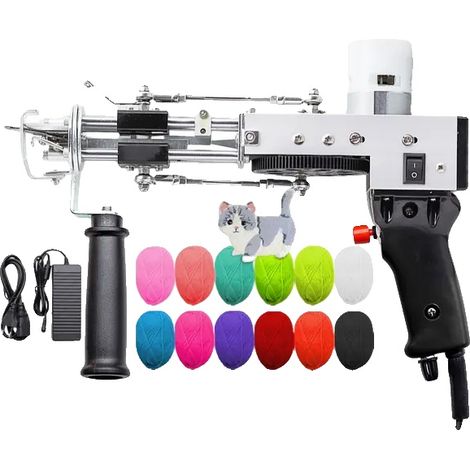 Pistola per tufting, design portatile, alta efficienza, set nero (1/2)