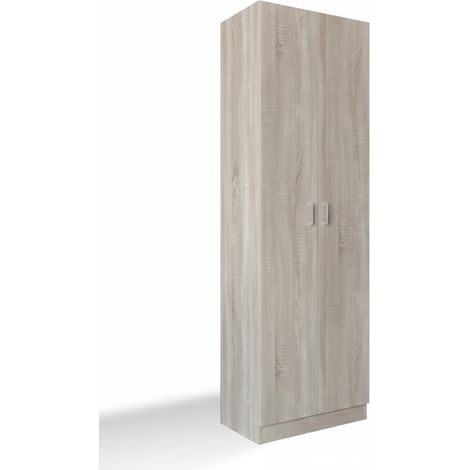 Mobile Multiuso Alto 6 Ripiani Armadio Scarpiera Legno 59x36x180 cm rovere